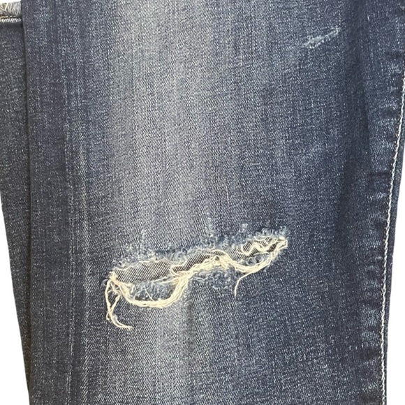 AGOLDE Isabel Slim Boyfriend Mid Rise Distressed Ankle Blue Jean Womens Size 28 - Picture 9 of 12